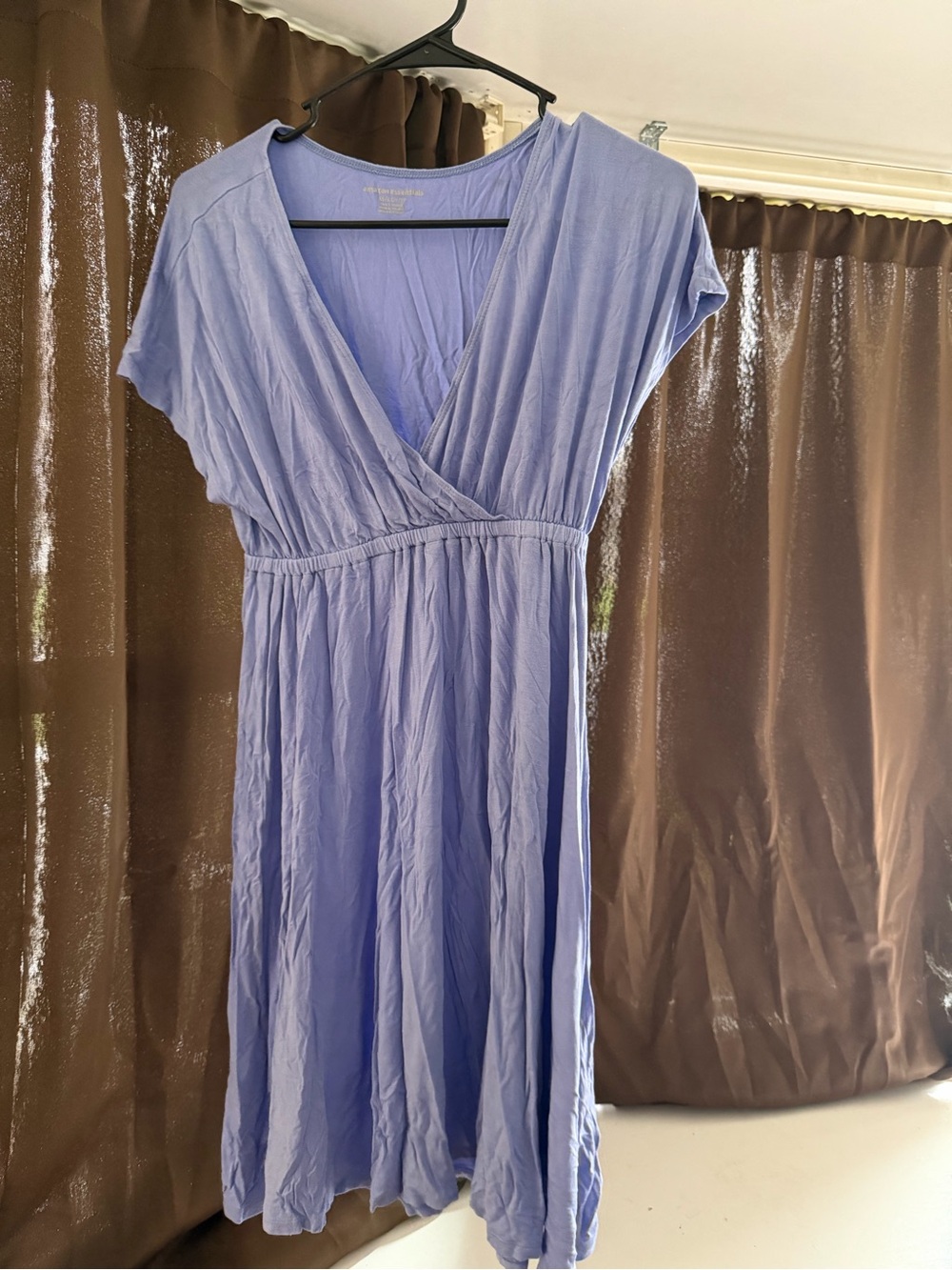 Amazon Essentials Lavender V-Neck Wrap Midi Dress